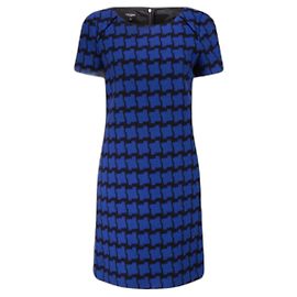 Hobbs Mujer Damara Azul Negro Vestido Grande De Lana De Pata De Gallo Bolsillos Laterales Reino Unido 12