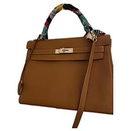 Borsa Hermes Kelly 32 cms pelle togo oro - Hermès