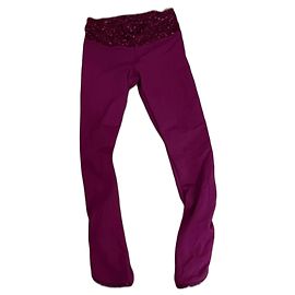 Autre Marque Legging Lululemon fúcsia com mini bolso traseiro