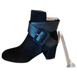 Autre Marque Prächtige italienische Stiefeletten mit runder Spitze „Eliza Di Venezia“