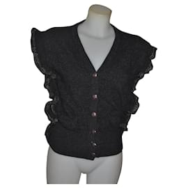 Coast Weber Ahaus Strickjacke aus Wolle Dunkelgrau