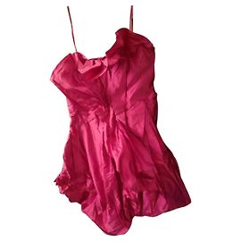 Nina Ricci Seidenkleid Fuchsia