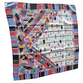 Sciarpa in seta multicolore inconnue 66x64cm