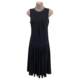 MARCIANO GUESS Damen Schwarzes, rückenfreies, plissiertes Midikleid IT 40 Vereinigtes Königreich 8