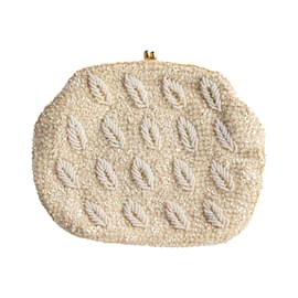 Autre Marque Collezione Privée Pochette con perline realizzata a mano
