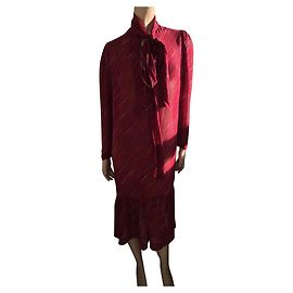 Vestido Guy Laroche de seda roja