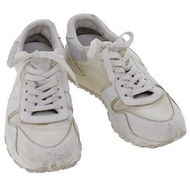 Sneakers LOUIS VUITTON Monogram Linea Runaway Pelle 6 Bianco LV Aut. ak215