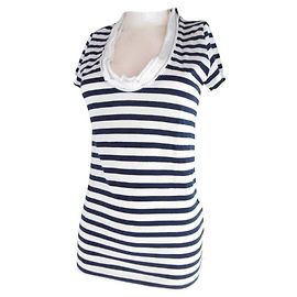Sacai Luck Top con cuello redondo y rayas Luck de Sacai