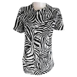 Junya Watanabe Comme des Garçons Top asimétrico con estampado de cebra