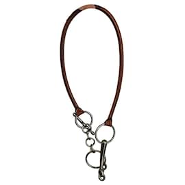 Hermès Mors necklace leather and metal
