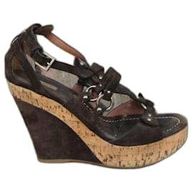 Sandali Alaïa Marrone Scuro Camoscio 38
