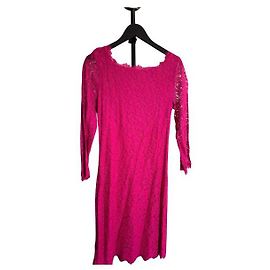 Abito in pizzo Diane Von Furstenberg Fucsia in Rayon