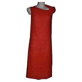 Malo Kleid aus roter Stretch-Baumwolle Größe 42