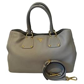 Borsa tote Prada Vitello Daino in pelle beige