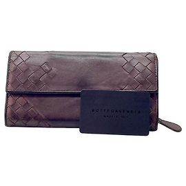Bottega Veneta Intrecciato Long Wallet With Coin Purse