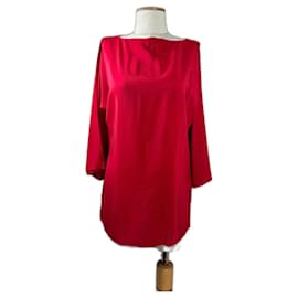 Blusa Ralph Lauren in seta rossa