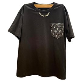 Camiseta Louis Vuitton Cadena en tono dorado (Tamaño m)