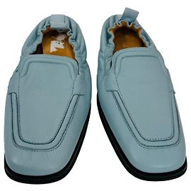 Autre Marque Mocassini The Bear Blu Cielo in Pelle 37