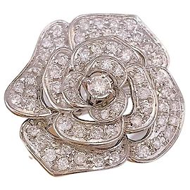 No Brand ANILLO ORO BLANCO MOTIVOS FLORAUX con diamantes naturales