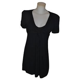 Vestido mini negro Pinko con mangas efecto bolero