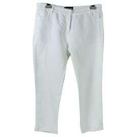 Ann Demeulemeester Hose in Weiß aus Leinen und Baumwolle