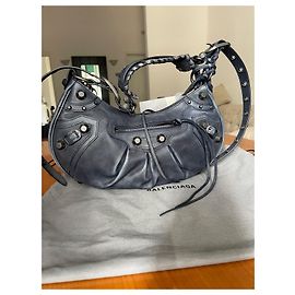 Balenciaga Le Cagole Handtasche aus Leder dunkelblau