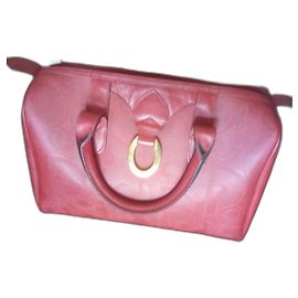 Christian Dior Boston Tasche Rot Monogramm Leder