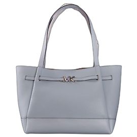 Borsa tote Michael Kors in pelle martellata azzurra