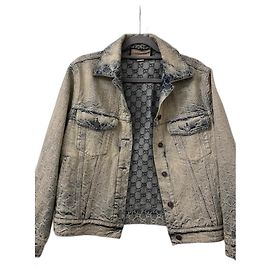 Veste Gucci Monogramme en Coton Bleu Clair