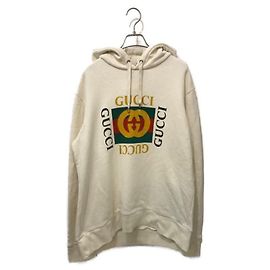 ***GUCCI Vintage verarbeiteter Kapuzenpullover mit altem Logo-Print