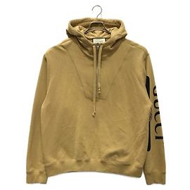 *** Kapuzenpullover mit halbem Reißverschluss und GUCCI-Logoprint