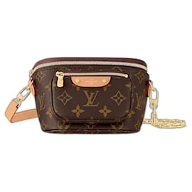 Marsupio Louis Vuitton Mini Marrone in Tela