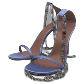 Sandales Georgia Amina Muaddi Violette en Satin