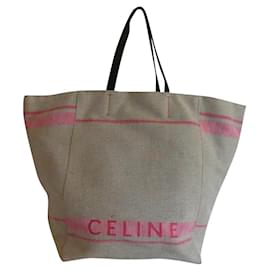 Céline Oversize Canvas Tote Bag Beige