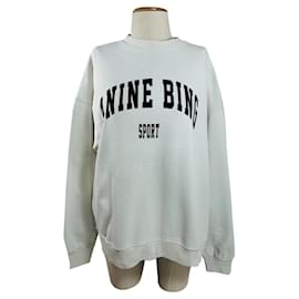Anine Bing Sweatshirt Off White Baumwolle XS
