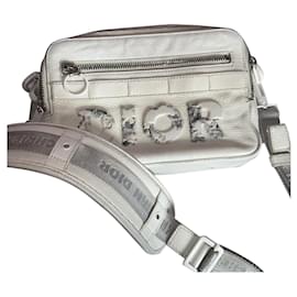 Borsa a tracolla Dior x Daniel Arsham in pelle Eggshell
