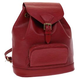Mochila LOUIS VUITTON Epi Montsouris MM Mônaco 700Autenticação Red LV 47479