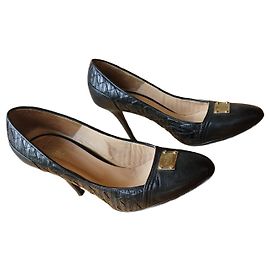 Décolleté Gianni Versace in pelle nera 38