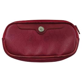 Pochette Dior Honeycomb in pelle rossa