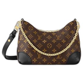 Louis Vuitton Boulogne Handbag Brown Canvas