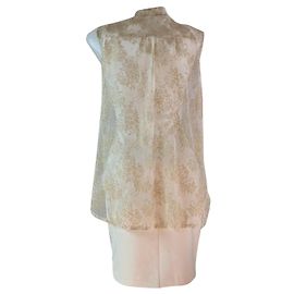 Autre Marque Adam für Eva Kleid Eierschale Goldener Schleier