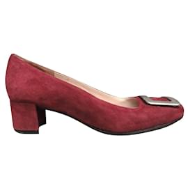 Marcini Pumps aus Wildleder dunkelrot - Autre Marque