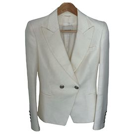 Pierre Balmain Blazer Cremefarben Baumwolle Viscose
