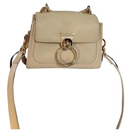 Chloé Tess Day mini borsa beige in pelle