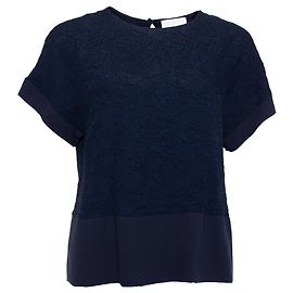 Autre Marque S t. Emilio, Top azul con estampado floral..