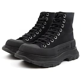 ALEXANDER MC QUEEN Schwarze Schnür-Sneakers aus Stoff T36 Sehr guter Zustand - Alexander Mcqueen
