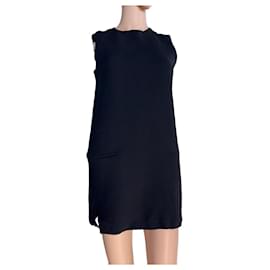Acne Dana Paw11 Kleid Schwarz Wolle