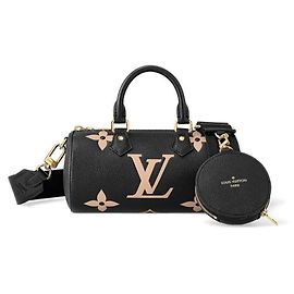 Borsa a mano Louis Vuitton Papillon BB Nera in Pelle