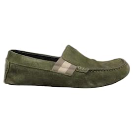 Mocassini Gucci Verde Oliva Scamosciati 42