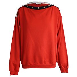 Verziertes Sweatshirt von Philosophy di Lorenzo Serafini aus roter Baumwolle